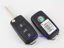 original-for-Skoda-Octavia-Superb-Fabia-flip-remote-key-control-434mhz-with-ID48-chip-model-3T0